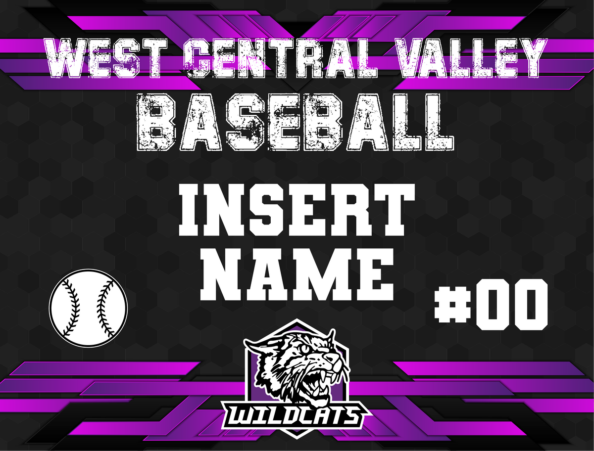 Custom WCV Baseball Yard Sign