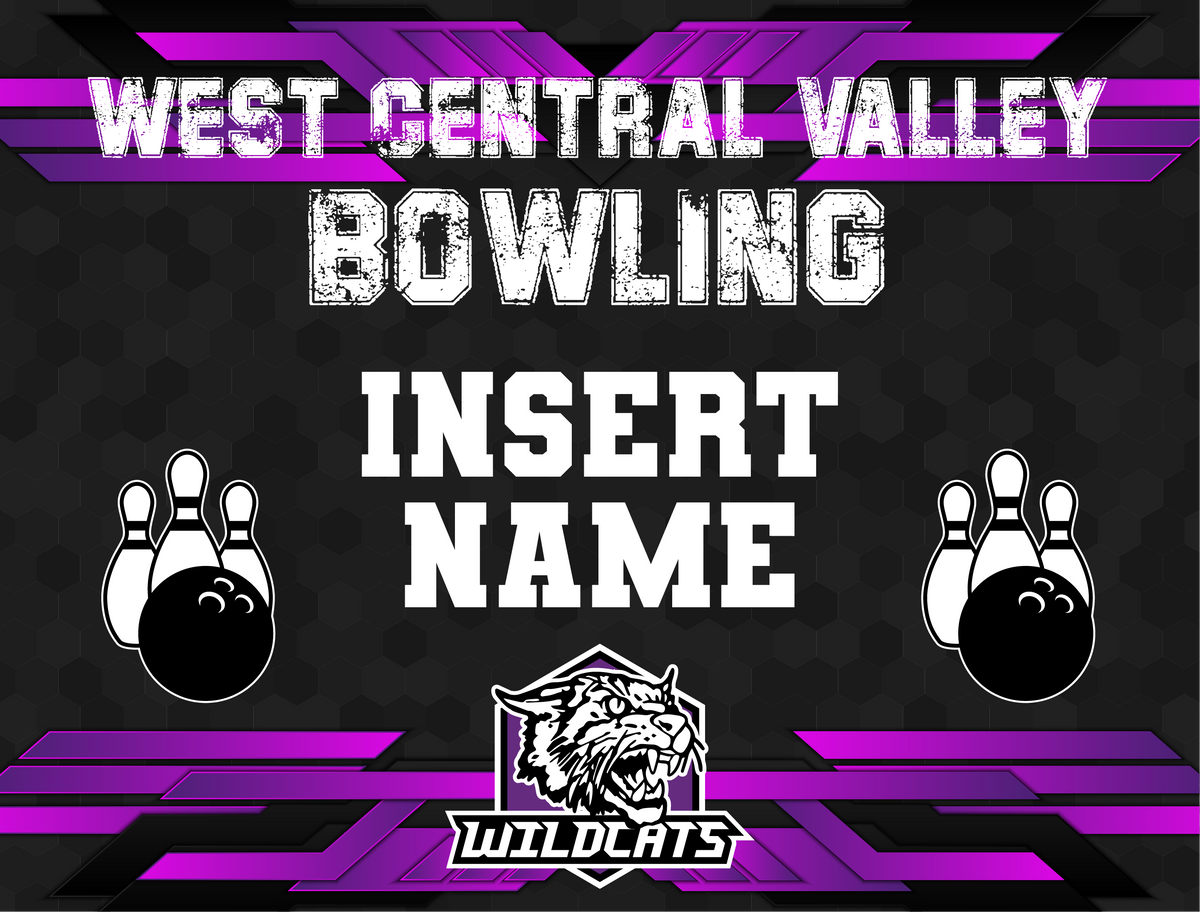 Custom WCV Bowling Yard Sign
