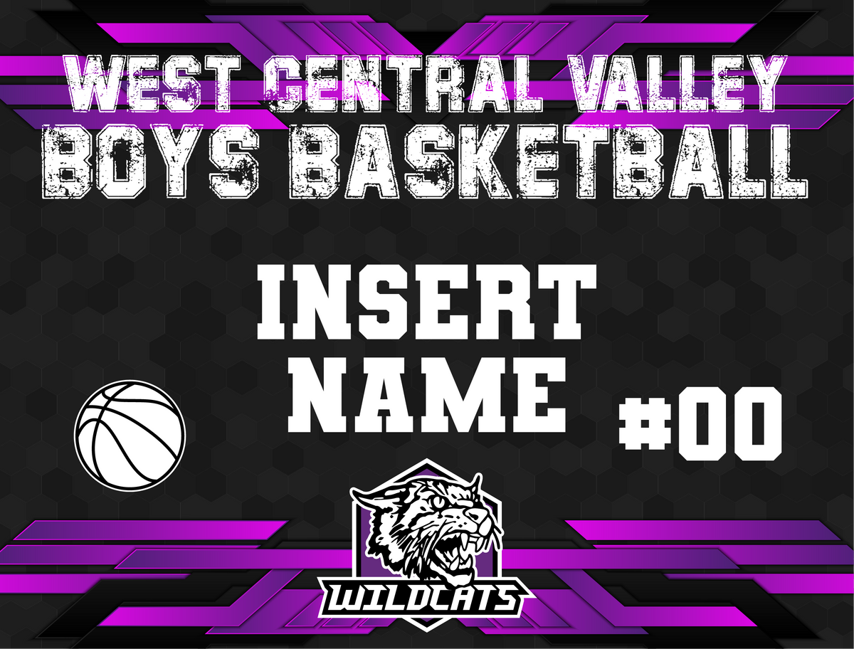 Custom WCV Boy's Basketball Yard Sign