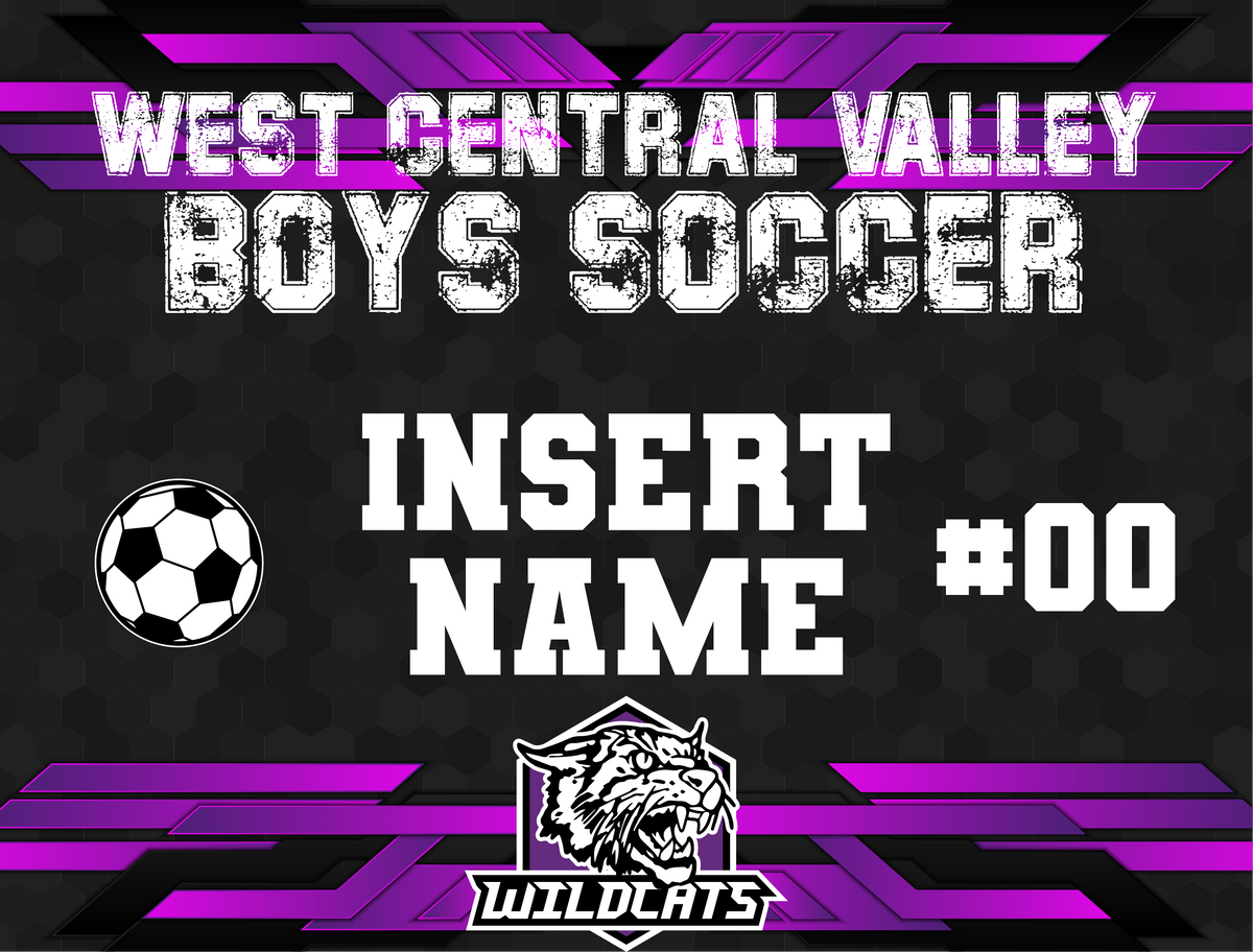 Custom WCV Boy's Soccer Yard Sign