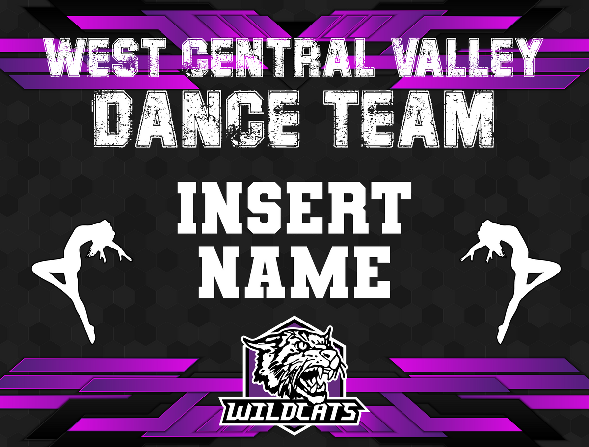 Custom WCV Dance Team Yard Sign