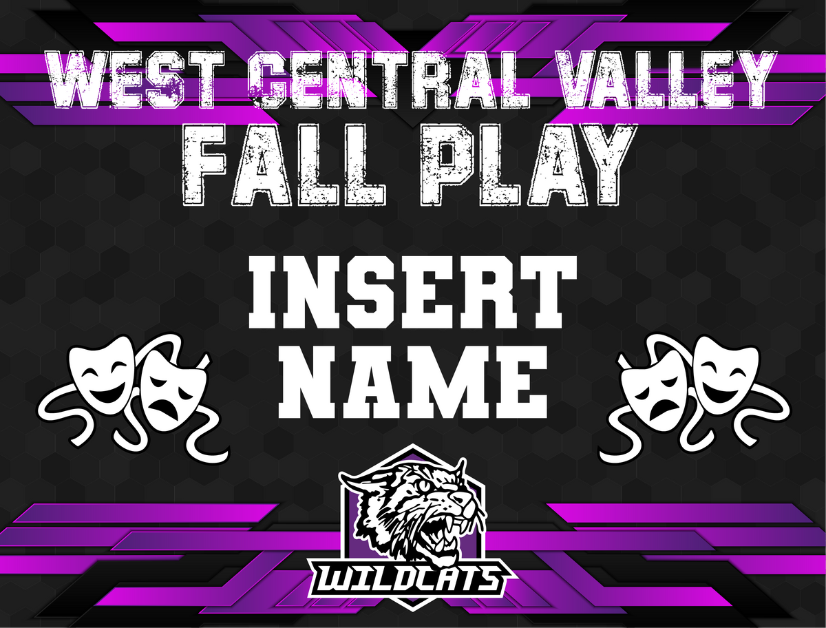 Custom WCV Fall Play Yard Sign