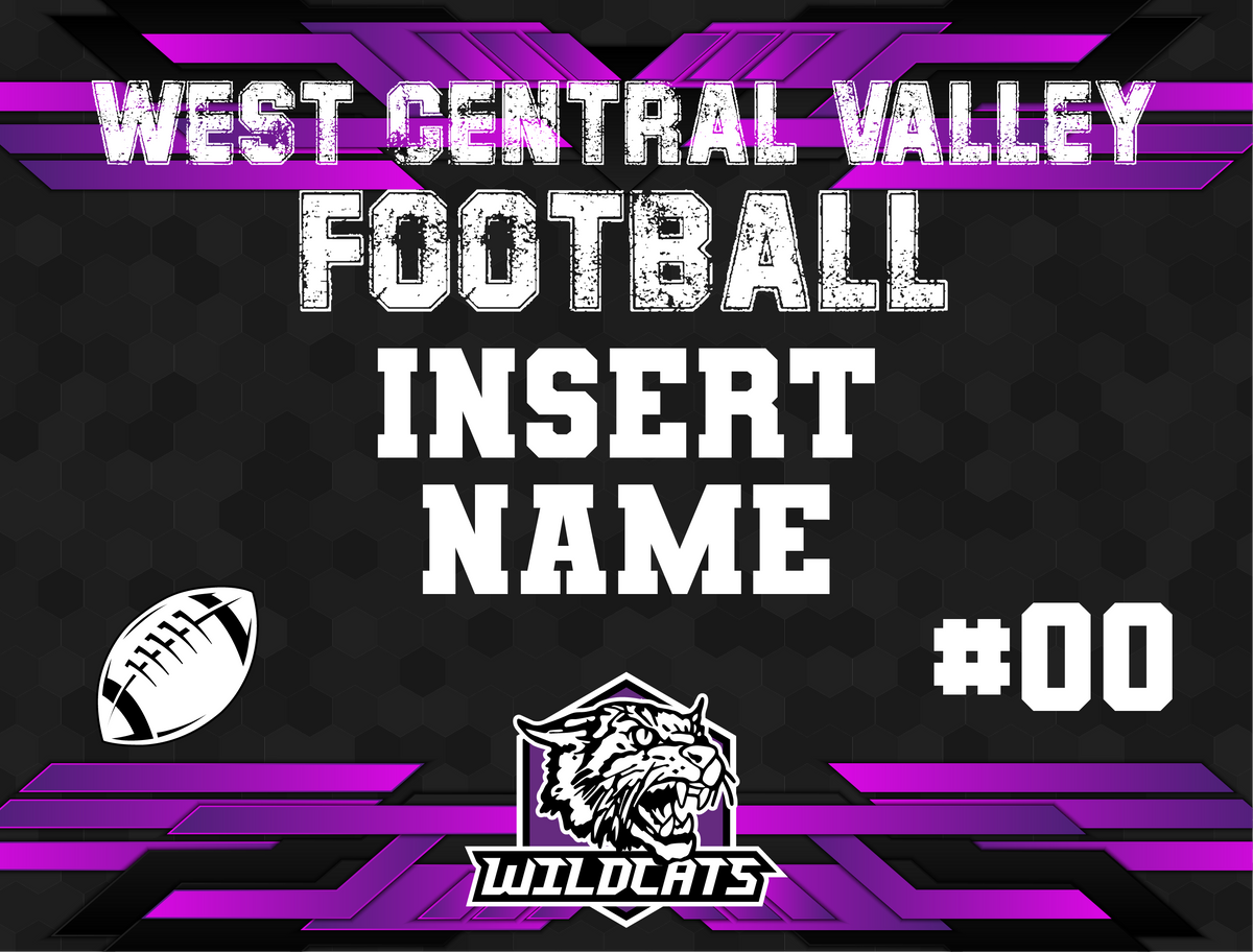 Custom WCV Football Yard Sign