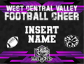 Custom WCV Football Cheer Yard Sign