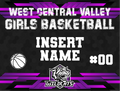 Custom WCV Girl's Basketball Yard Sign