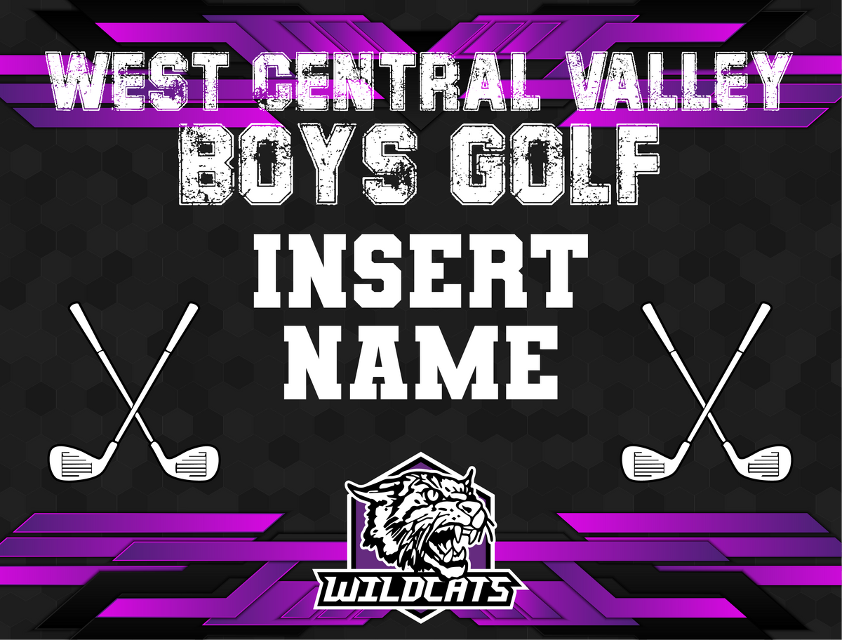 Custom WCV Boy's Golf Yard Sign