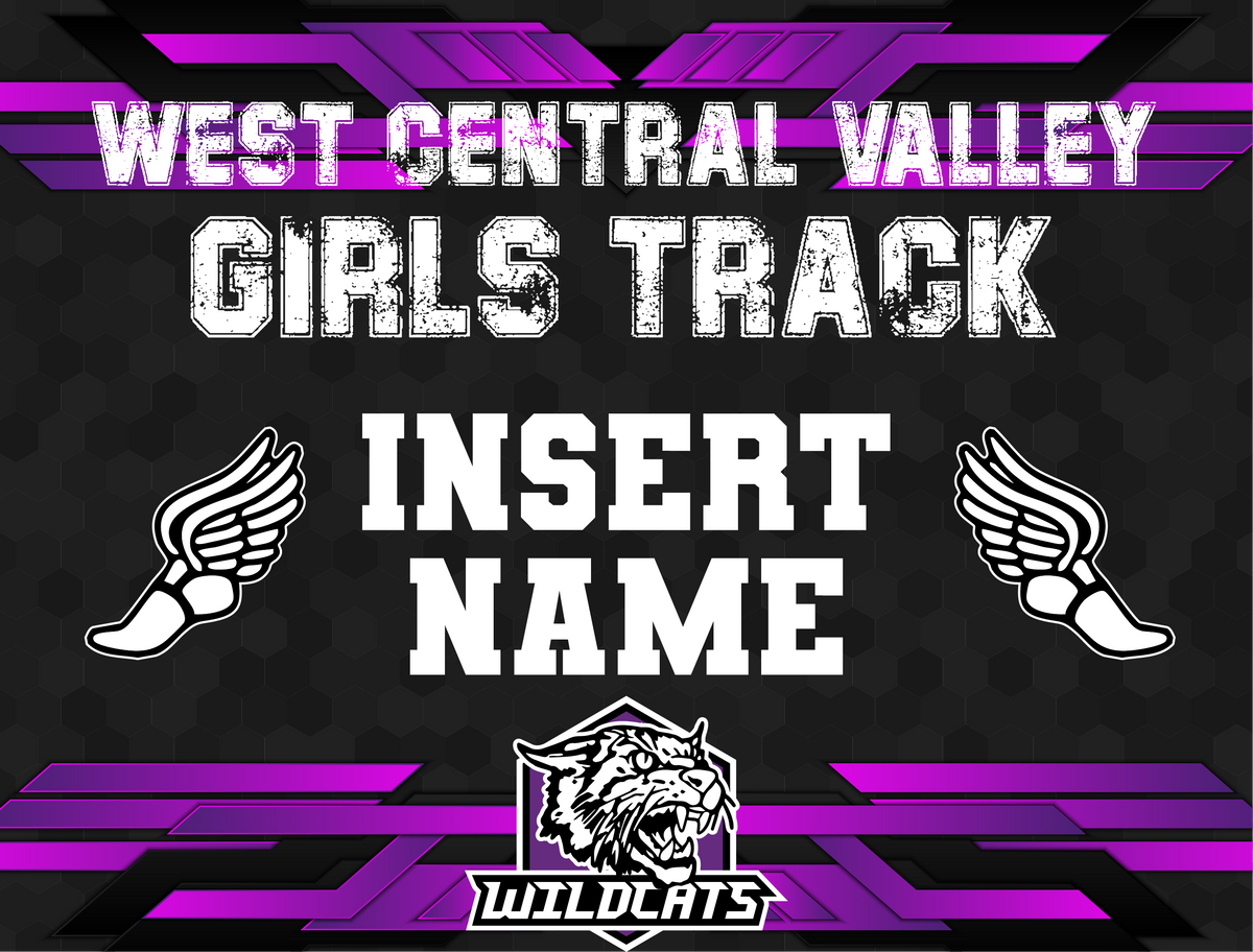 Custom WCV Girl's Track Yard Sign