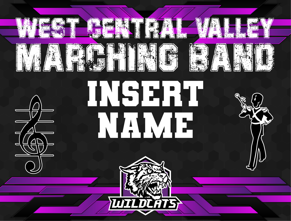 Custom WCV Marching Band Yard Sign