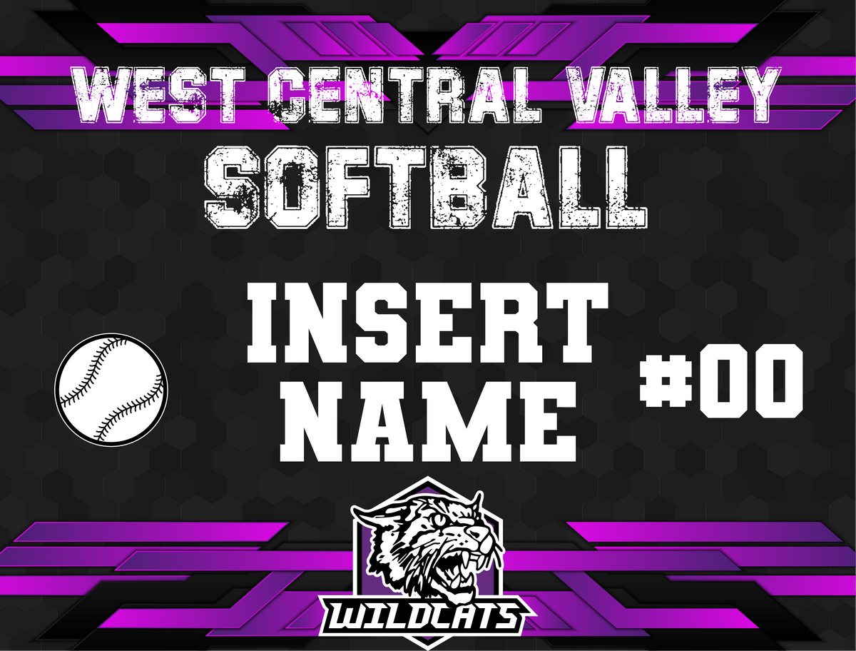 Custom WCV Softball Yard Sign
