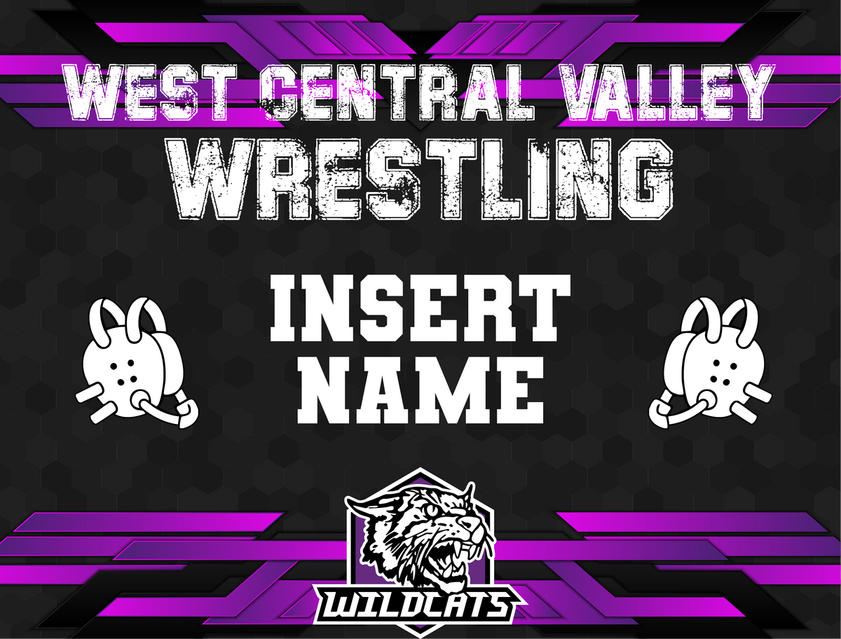 Custom WCV Wrestling Yard Sign
