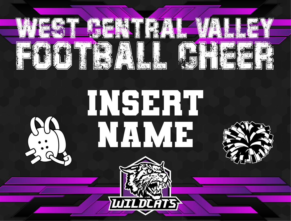 Custom WCV Wrestling Cheer Yard SIgn