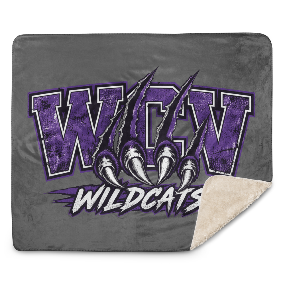 WCV Wildcat Claw Sherpa Blanket